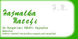hajnalka matefi business card